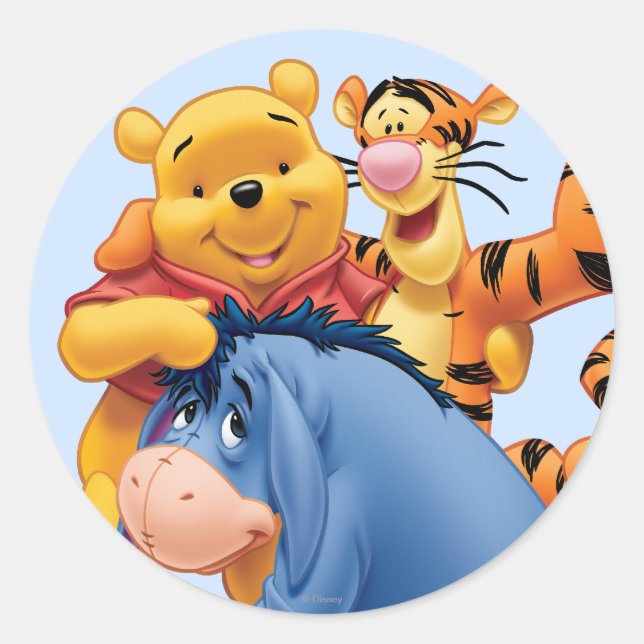 Sticker Rond Pooh et amis 3 (Devant)