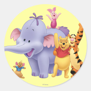 Sticker Rond Pooh et amis 4