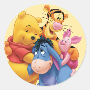 Sticker Rond Pooh et amis 5