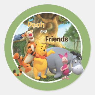 Sticker Rond Pooh et amis 9