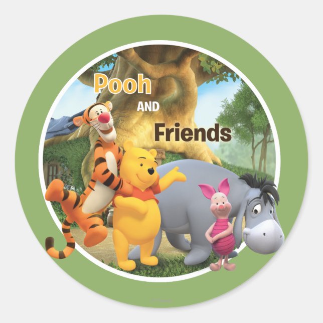 Sticker Rond Pooh et amis 9 (Devant)