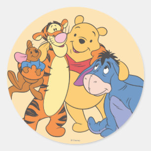 Sticker Rond Pooh & Friends 7