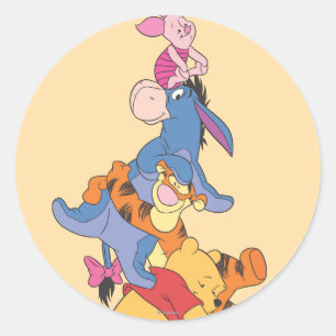 Sticker Rond Pooh & Friends 8