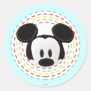 Sticker Rond Pook-a-Looz Mickey Cercle qui regarde