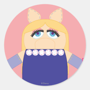Sticker Rond Pook-a-Looz Miss Piggy