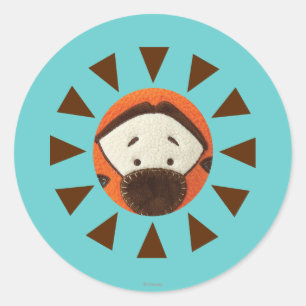 Sticker Rond Pook-a-Looz Tigger Peeking