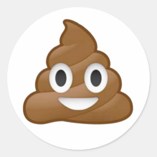 Sticker Rond Poop émoji