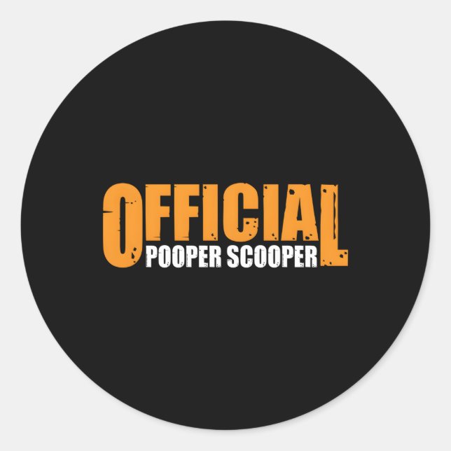 Sticker Rond Pooper Scooper officiel— (Devant)