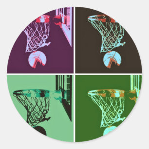 Sticker Rond Pop Art Basket