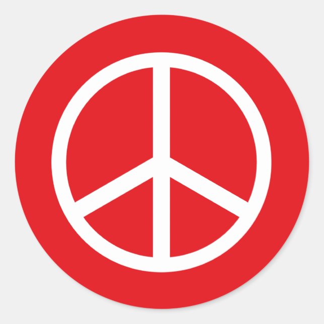 Sticker Rond Pop Art Christmas PEACE (Devant)