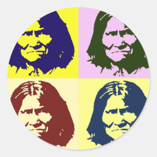 Sticker Rond Pop Art Geronimo
