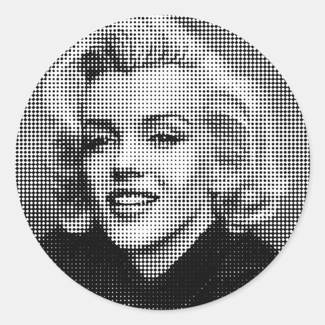 Sticker Rond Pop Art Marilyn (Devant)
