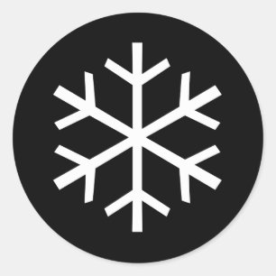 Sticker Rond Pop Art Snowflakes