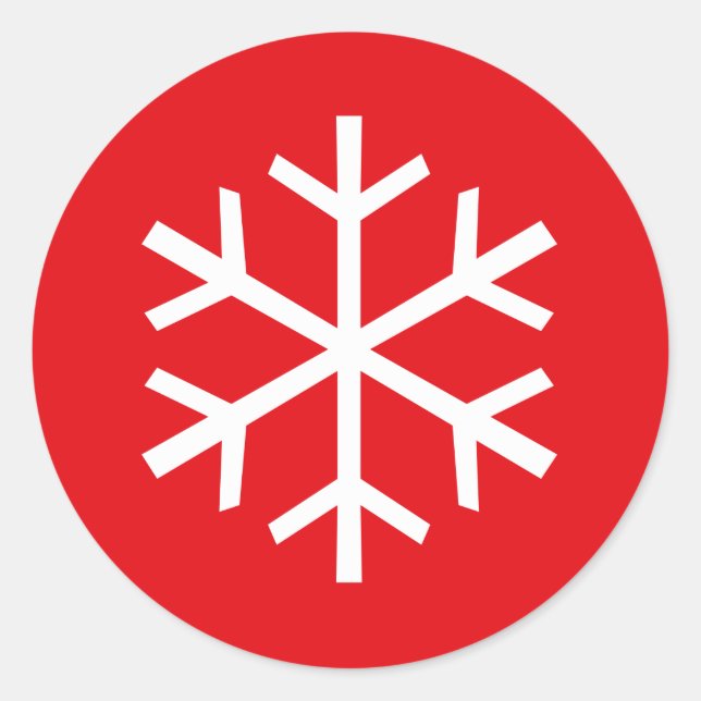 Sticker Rond Pop Art Snowflakes (Devant)