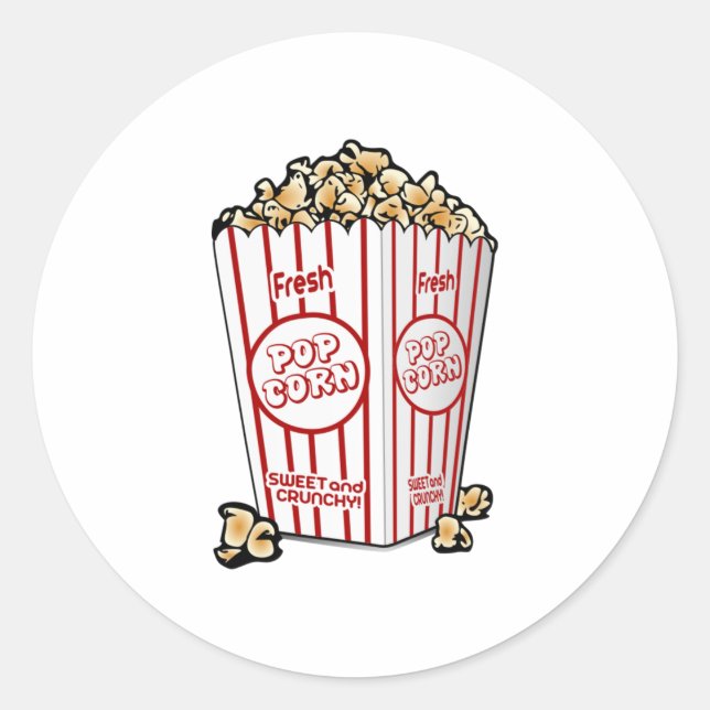 Sticker Rond Pop-corn movie (Devant)