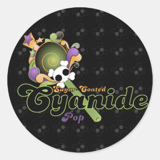 Sticker Rond Pop de cyanure recouvert de sucre