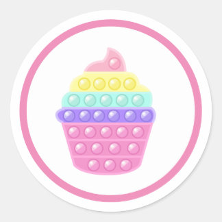 Sticker Rond Pop it party cake