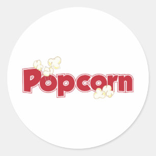 Sticker Rond Popcorn