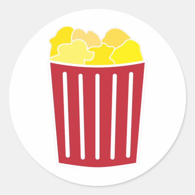 Sticker Rond Popcorn (Devant)