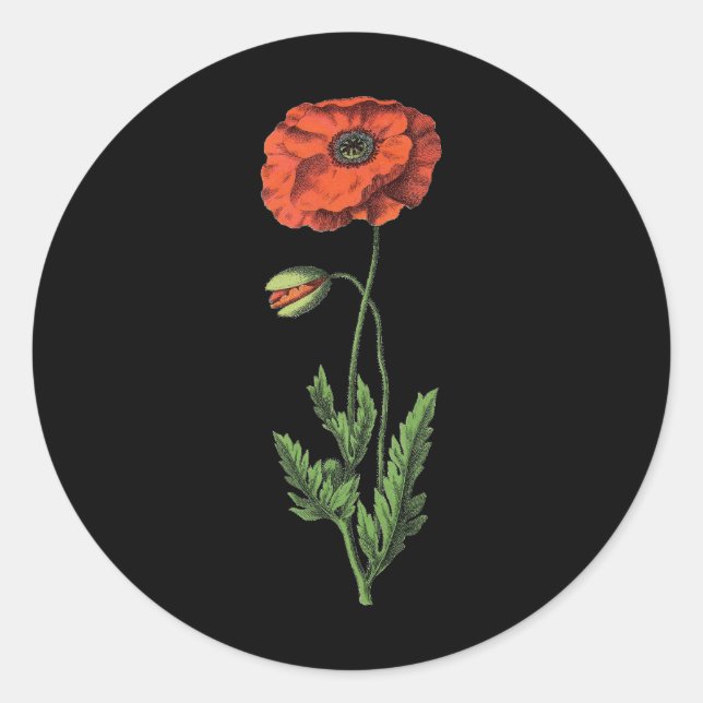 Sticker Rond Poppy (Devant)