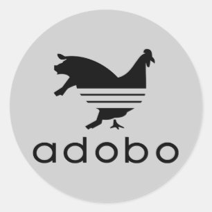 Sticker Rond Porc de poulet Adobo (Autocollant)