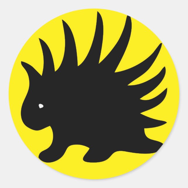 Sticker Rond Porcupine libéral Sheet - M1 (Devant)