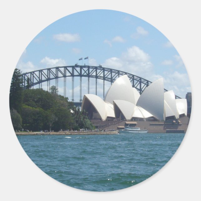 Sticker Rond port de sydney (Devant)