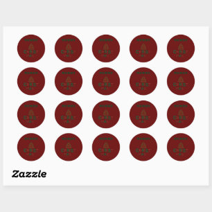 Sticker Rond Porte - clé de Noël