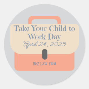 Sticker Rond Porte-documents personnalisés Emmenez votre enfant