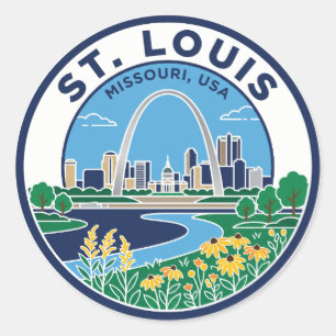 Sticker Rond Porte Monumentale de l'Arkansas Missouri