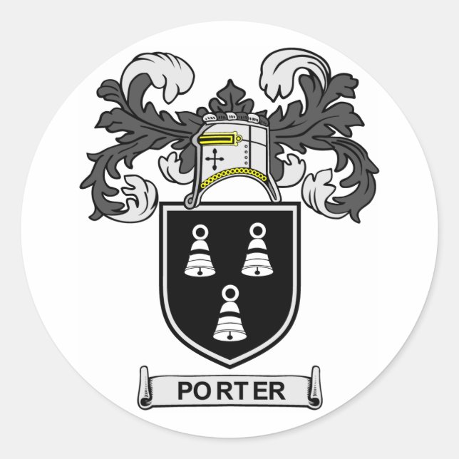 Sticker Rond PORTER Armoiries (Devant)