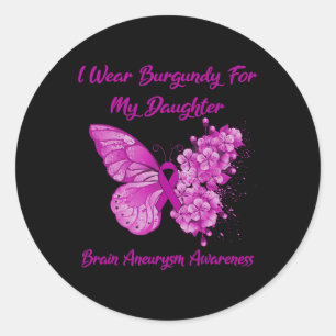 Sticker Rond Porter La Bourgogne Pour Ma Fille Cerveau Aneurysm