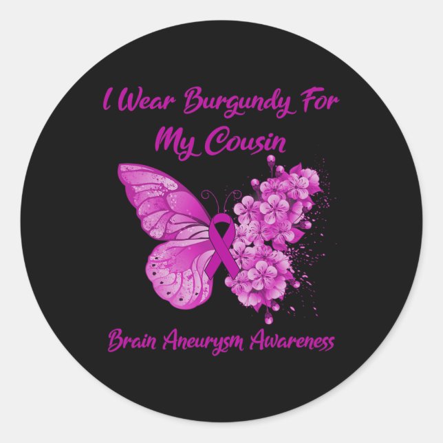 Sticker Rond Porter La Bourgogne Pour Mon Cousin Cerveau Aneury (Devant)