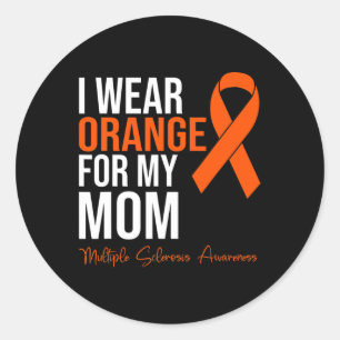 Sticker Rond Porter Orange Pour Ma Maman Ms Warrior Multiple Sc