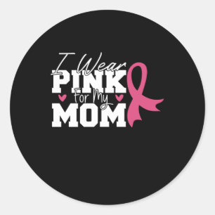 Sticker Rond Porter Pink Maman Mère Famille Correspondant Cance