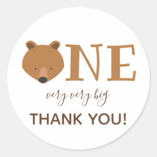 Sticker Rond Porter un mignon Merci animal