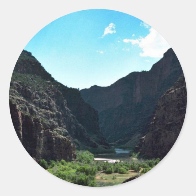 Sticker Rond Portes de Lodore Dinosaur Monument National (Devant)