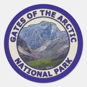 Sticker Rond Portes du parc national arctique