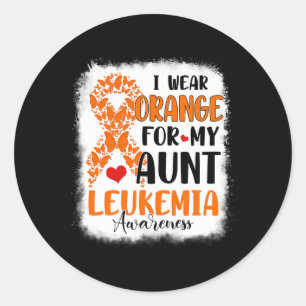 Sticker Rond Portez Orange Pour Ma Tante Mois De Sensibilisatio