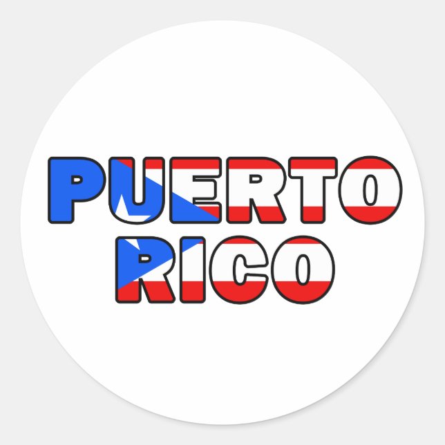 Sticker Rond Porto Rico (Devant)