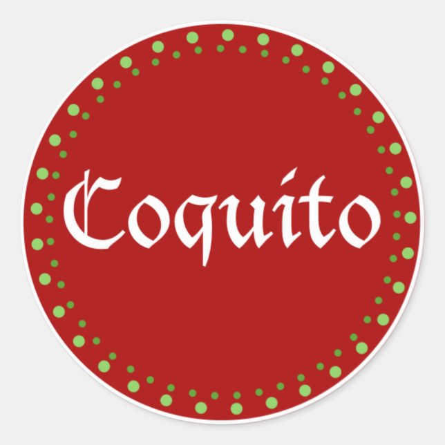 Sticker Rond Porto Rico : Coquito (Devant)