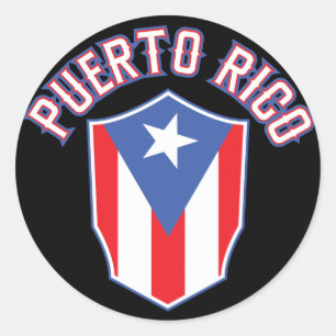 Sticker Rond Porto Rico grand et audacieux