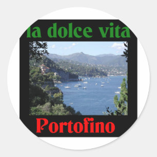 Sticker Rond Portofino Italie
