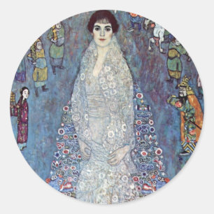 Sticker Rond Portrait Baronne Elisabeth Bacchofen Echt, Klimt