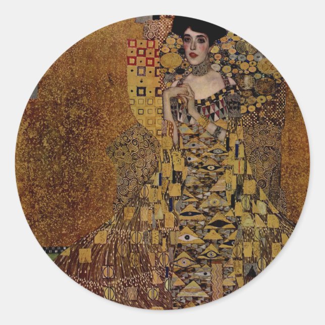 Sticker Rond Portrait d'Adele Bloch-Bauer I (Devant)