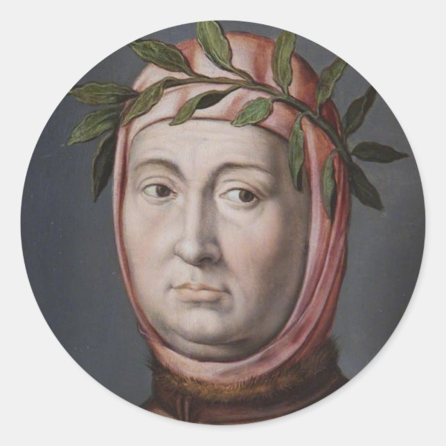 Sticker Rond Portrait de Boccaccio (Devant)