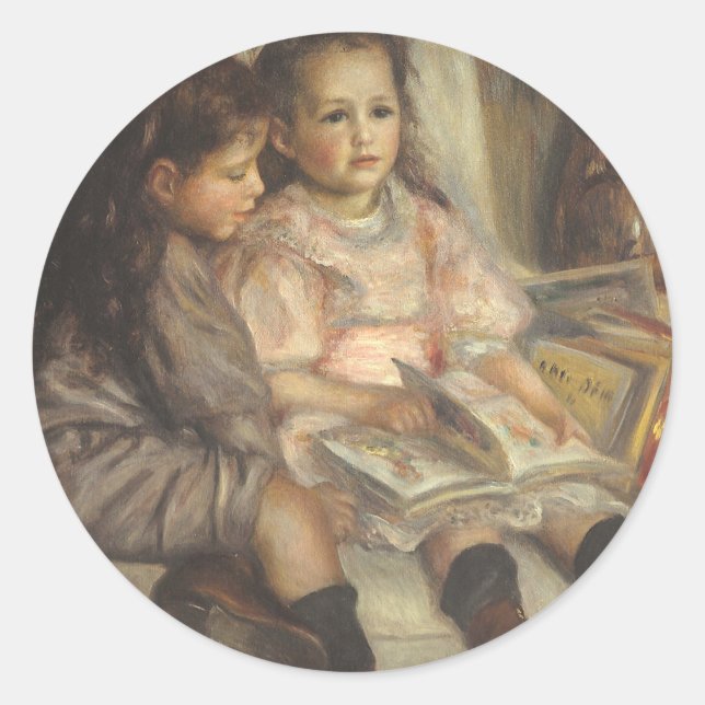 Sticker Rond Portrait de Caillebotte Enfants par Pierre Renoir (Devant)