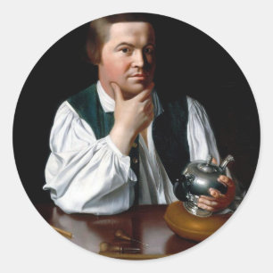 Sticker Rond Portrait de Paul Revere