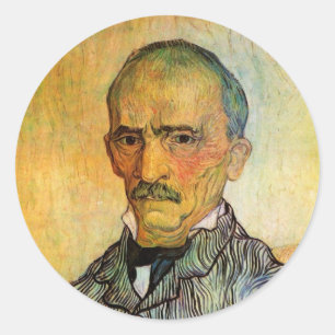 Sticker Rond Portrait de Trabuc par Van Gogh, Impressionnisme V