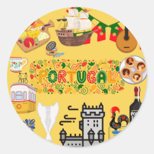 Sticker Rond Portugal